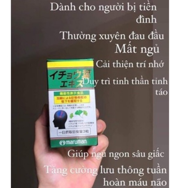 Viên uống bổ não Maruman Ginkgo Biloba Nhật Bản 100 viên và 200 viên
