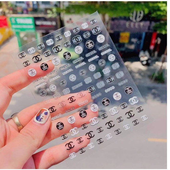 sticker thương hiệu trang trí nail