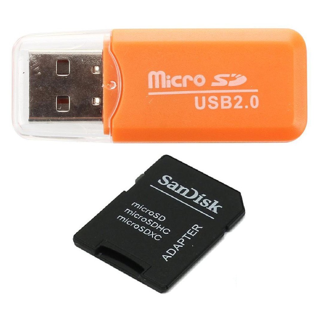 Thẻ nhớ Sandisk Micro SDXC Extreme Pro 64GB (100MB/s) + Adapter + Đầu đọc thẻ Micro