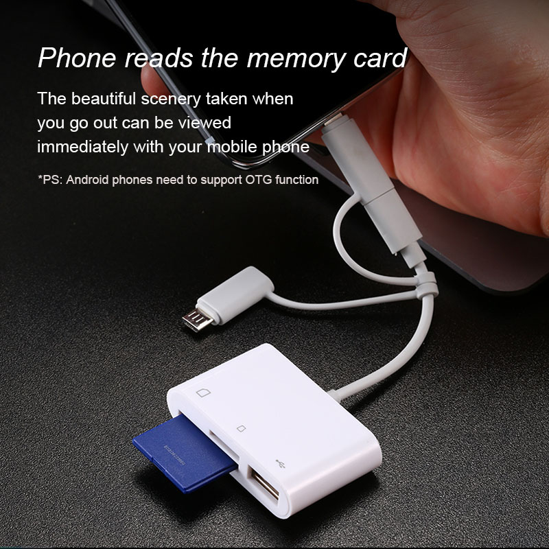 Đầu Đọc Thẻ Nhớ / Usb 3.0 / Otg / Type C / Tf Đa Năng Cho Iphone 12 / Air 3 | BigBuy360 - bigbuy360.vn