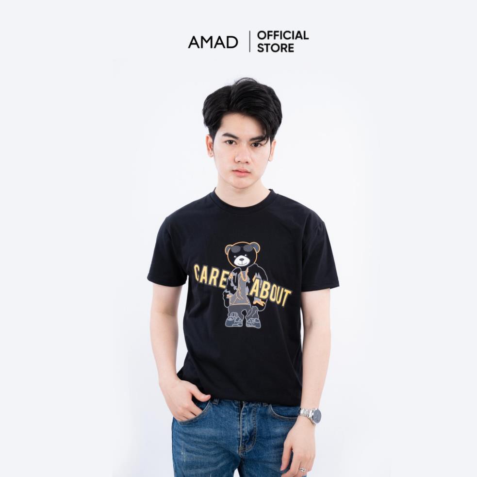 Áo thun nam tay ngắn cổ tròn vải cotton mềm mịn thoáng mát, form ôm co giãn thoải mái Amad | BigBuy360 - bigbuy360.vn