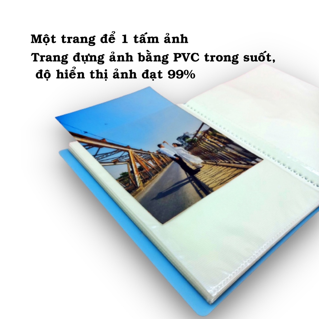 Album ảnh 13x18 đựng 52 tấm bìa nhựa hoạt hình sắc màu để ảnh cho con, quà tặng ý nghĩa Tú Vy Studio