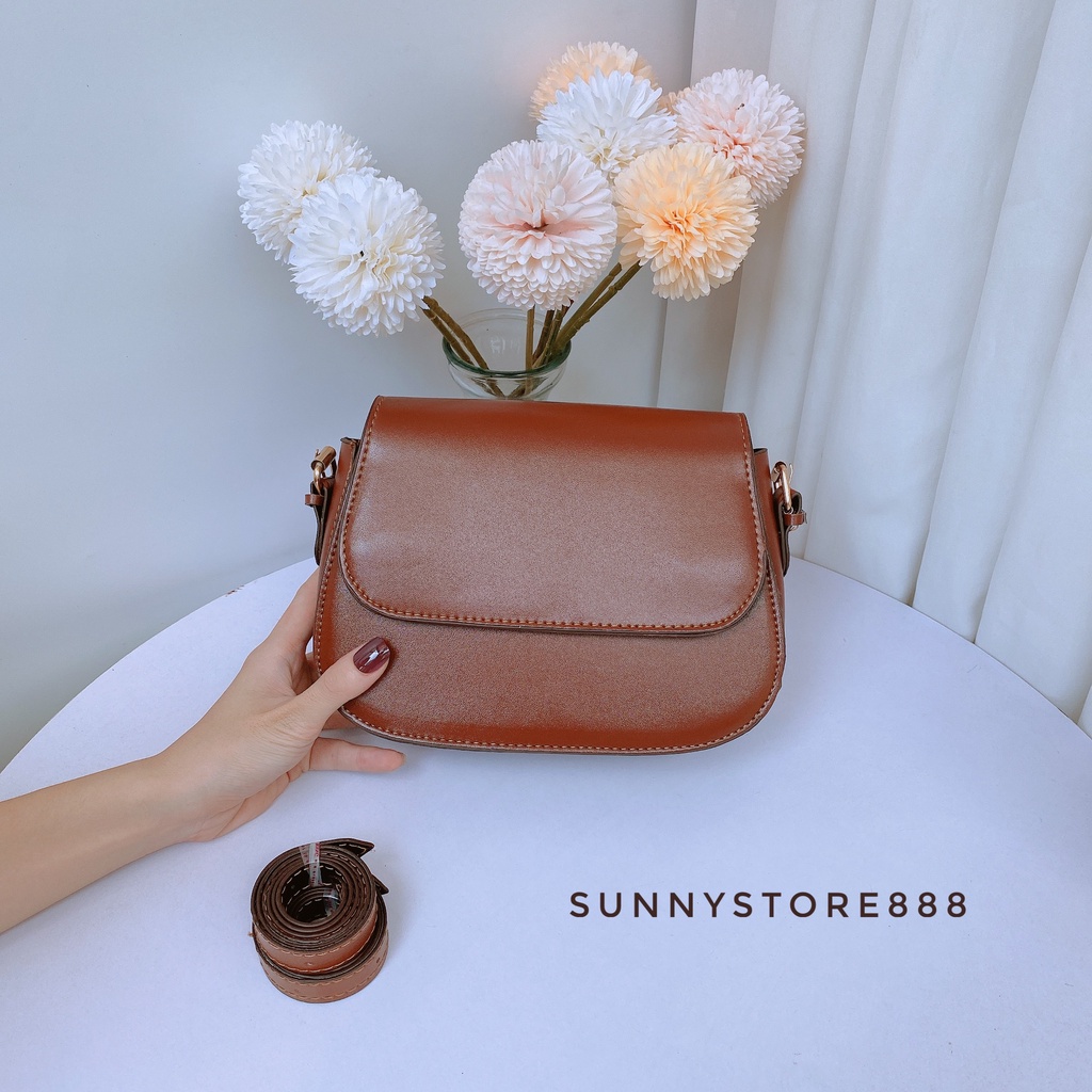 Ảnh thật Túi Đeo 2 Kiểu Hình Bầu 3 Ngăn Tặng 2 Dây Kèm S123