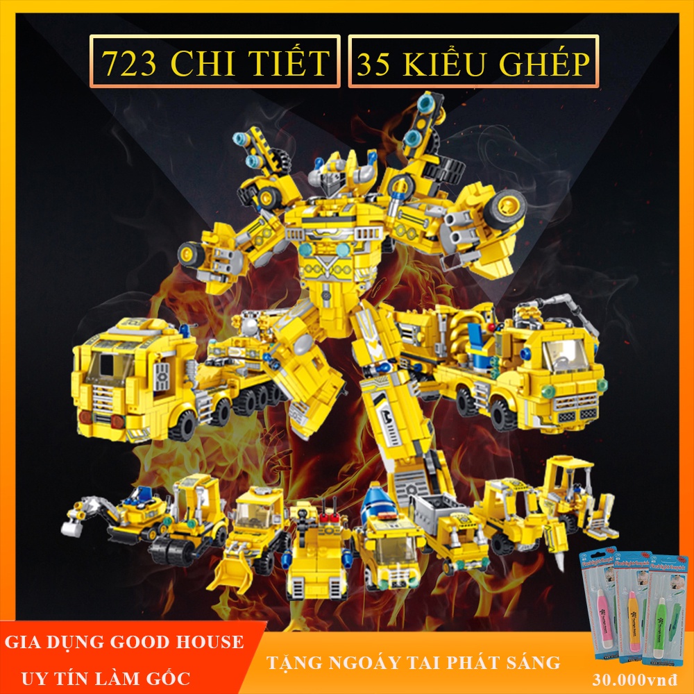 Đồ chơi xếp hình, lego robot với nhiều chi tiết để lựa chọn, chất liệu nhựa ABS an toàn, giúp bé phát triển trí tuệ.