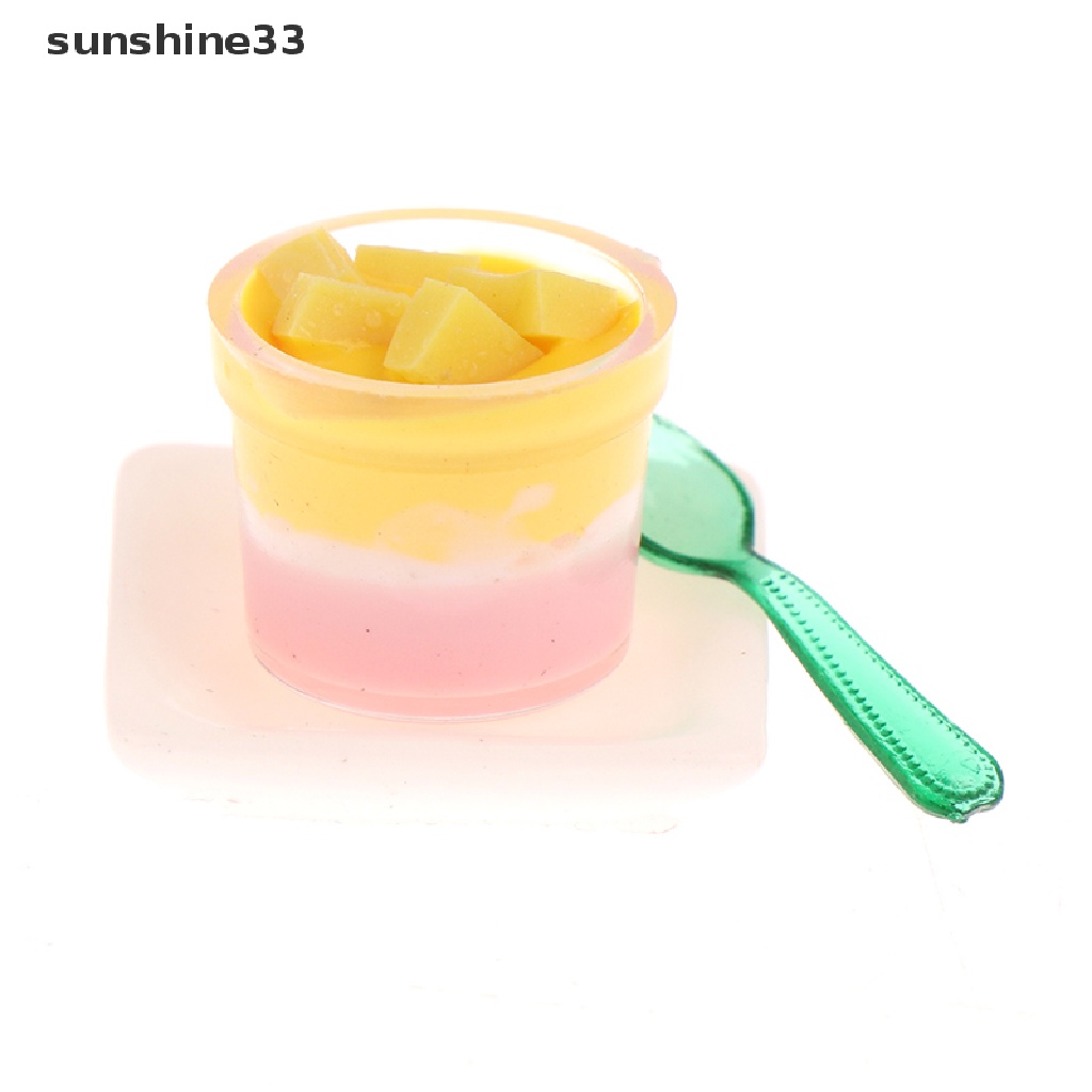 SU 1:12 Dollhouse Miniature pudding Dolls Kitchen Food Accessories Simulation Toys n