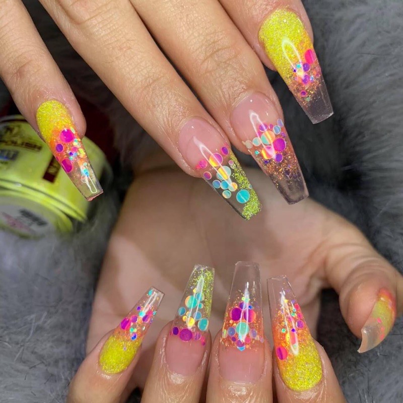 Sequin kim tuyến bi tròn-phụ kiện nail móng