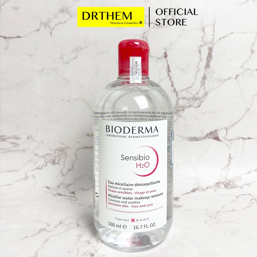 Nước Tẩy Trang Bioderma Cho Da Nhạy Cảm Sensibio H2O 100ml-250ml-500ml - Chai Hồng