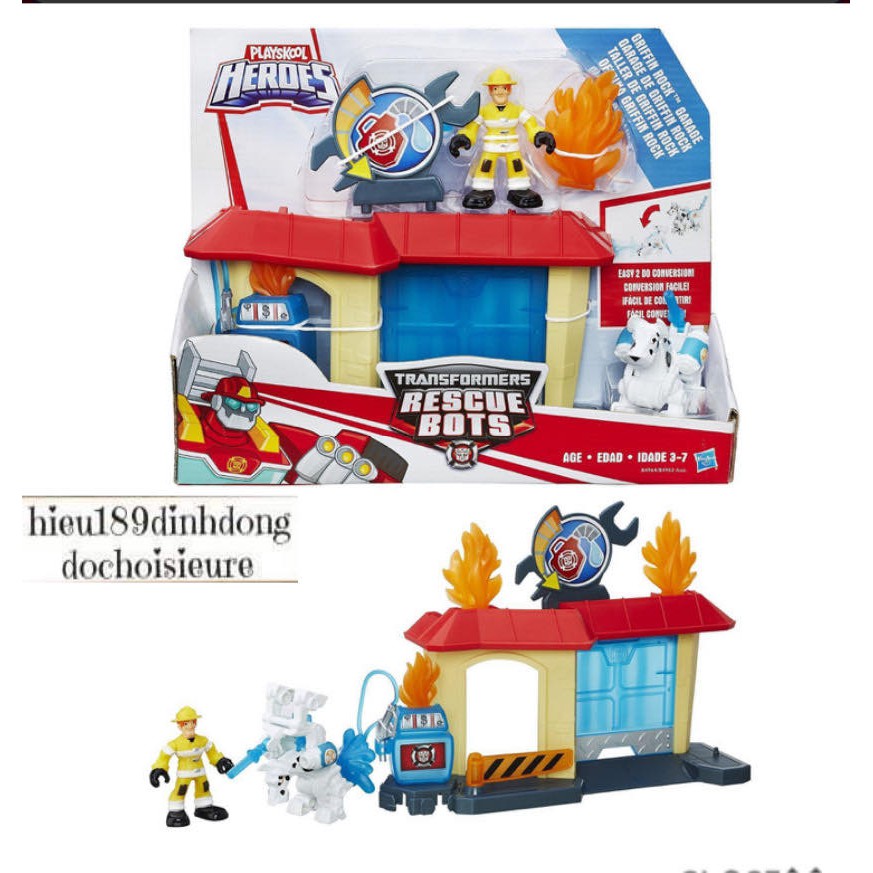 Đồ chơi playskool heroes transformers rescue bots trạm cứu hỏa full box chính hãng