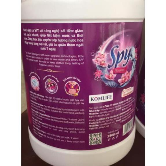 [HOT] Nước Giặt Xả Spy 3500ml Hương Hoa Pháp Can Tím