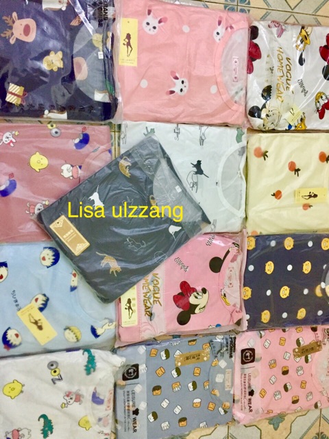 Set ulzzang đồ ngủ họa tiết DN010 (có ảnh thật) | BigBuy360 - bigbuy360.vn