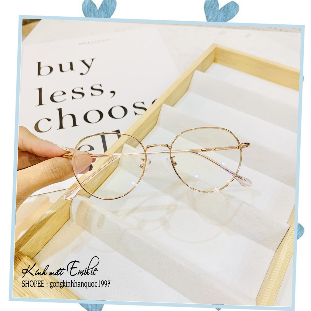 Gọng kính mảnh nhẹ ⚡𝑭𝑹𝑬𝑬𝑺𝑯𝑰𝑷⚡ tròn bầu nam nữ Kính mắt Emilie - Kính cận hot 2021 | BigBuy360 - bigbuy360.vn