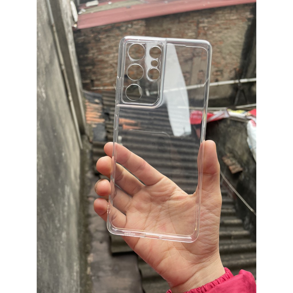 Ốp lưng Galaxy S23 Ultra, S22 Ultra, S21 FE ,S21 Ultra silicon TPU trong suốt hãng GOR có gờ cao bảo vệ camera