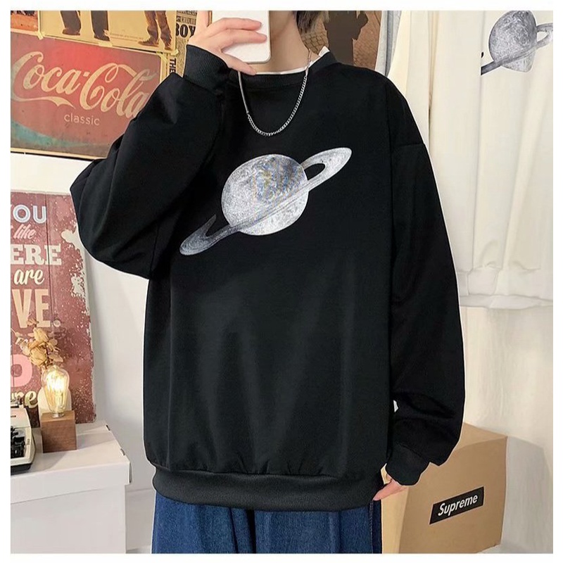 Áo Sweater Nam Nữ Saturn Nỉ Dài Tay Phong Cách Hàn Quốc Tay Dài Form Rộng | BigBuy360 - bigbuy360.vn