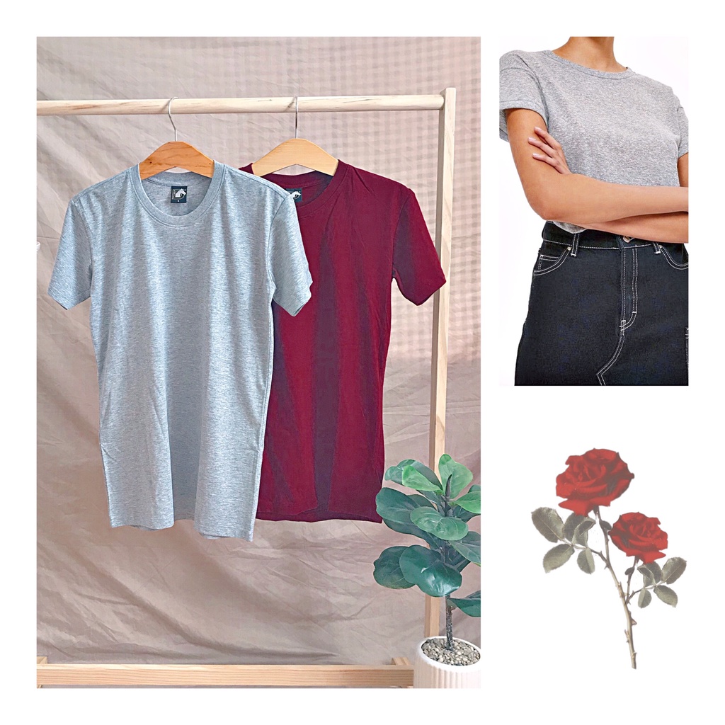 Ảnh thật - Áo thun trơn nữ Cotton Thái Lan mềm mịn