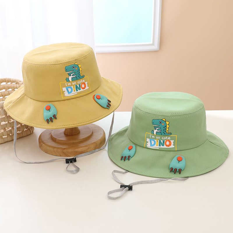 Nón Tai Bèo Hình Khủng Long Dễ Thương Có Thể Gấp Gọn Tiện Dụng Mang Theo Câu Cá / Cắm Trại
