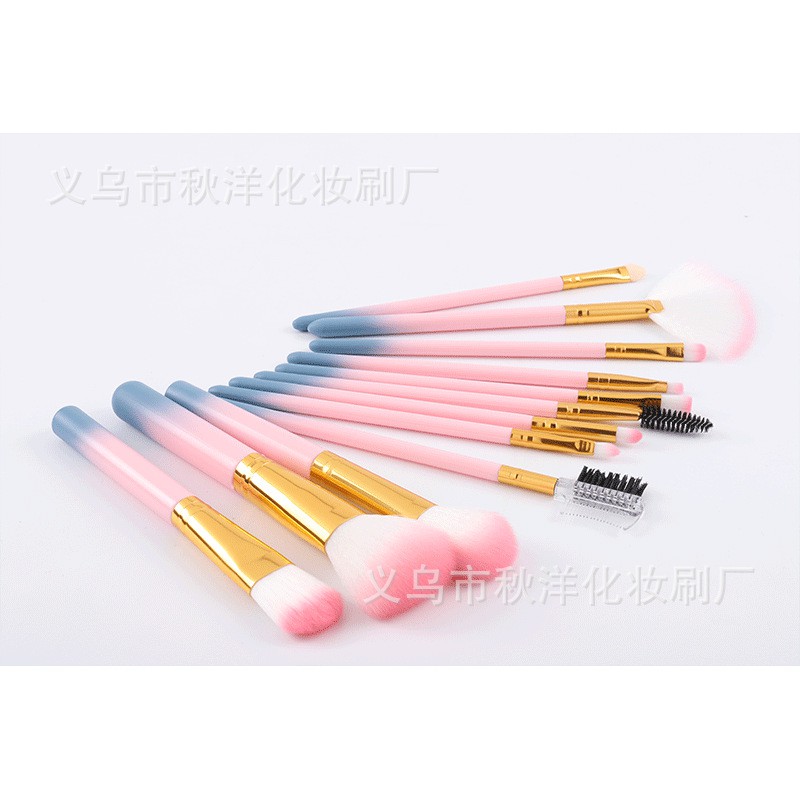 (hàng Mới Về) Bộ 12 Cọ Trang Điểm Fynshop Mu02 Màu Hồng | BigBuy360 - bigbuy360.vn