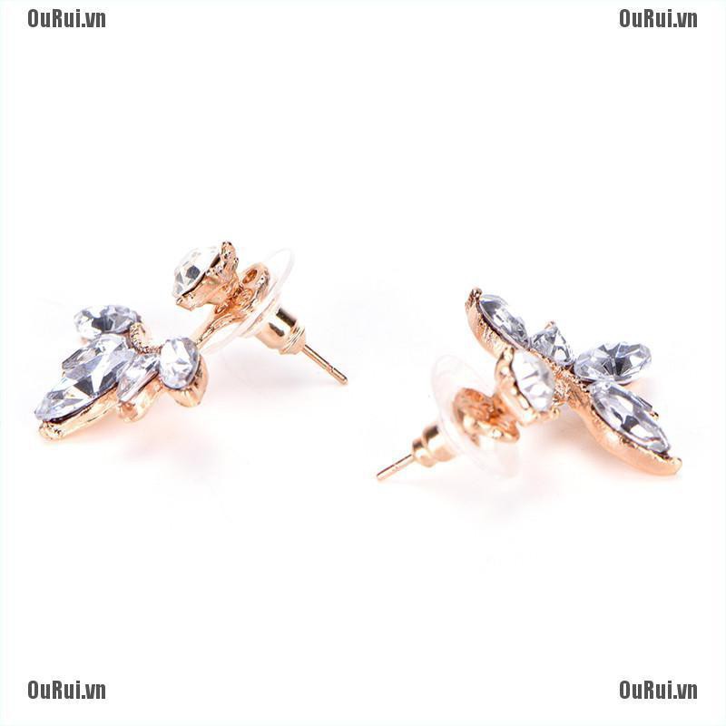 Bông Tai Đính Đá Lấp Lánh Thời Trang Thanh Lịch Cho Nữ