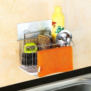 Kệ, Giỏ Đựng Miếng Rửa Bát INOX Dán Tường