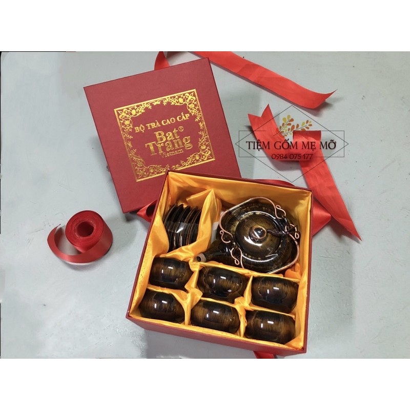 Hộp si lót lụa 🎁Hộp ấm chén quà tặng