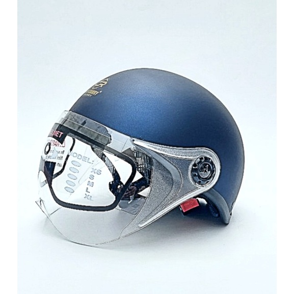 Mũ bảo hiểm nửa đầu có kính TOTAL an toàn, thời trang, nhiều màu cá tính, Freesize  - bh 12 tháng