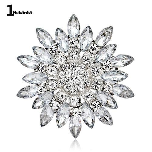 Ghim CàI ÁO HìNh Bông Hoa ĐíNh Pha Lê Giả ThờI Trang Cho Nữ