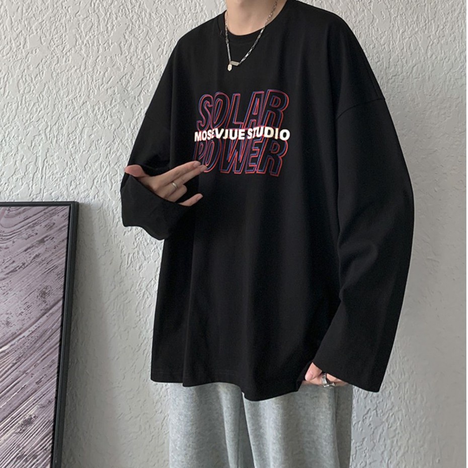 Áo thun tay dài wind, áo phông dài tay nam nữ form rộng unisex oversize HoangYenShopxyz