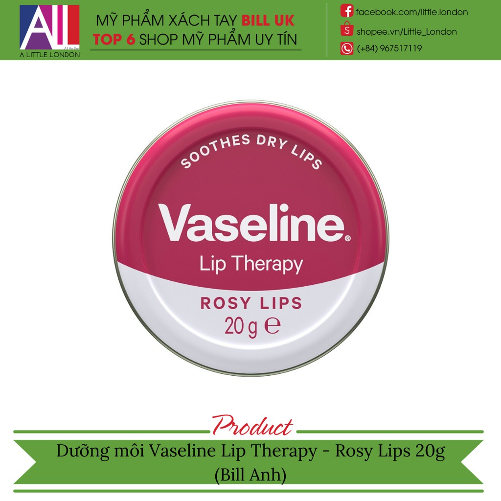 [TOP 1 SHOPEE] Dưỡng môi Vaseline Lip Therapy 20g (Bill Anh) | BigBuy360 - bigbuy360.vn