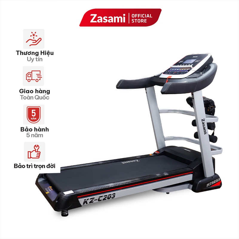 Máy Chạy Bộ Điện Cao Cấp ZASAMI KZ-C203 Động cơ mạnh mẽ 3,5hp Bảo hành chính hãng 5 năm 1 đổi 1 trong vòng 7 ngày