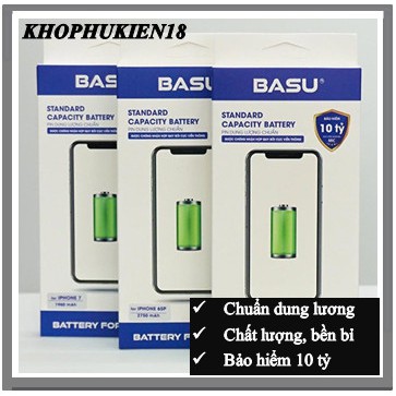 Pin iPhone 5/5s/6/6s/6+/6s+/7/7+/8/8+/X BASU Chính Hãng tiêu chuẩn xuất khẩu EU - Bảo hành 12 tháng