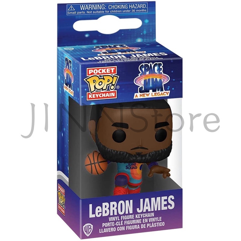 Móc khóa hình búp bê JINNStore Funko Pop SPACE JAM Lebron James Vinyl dễ thương