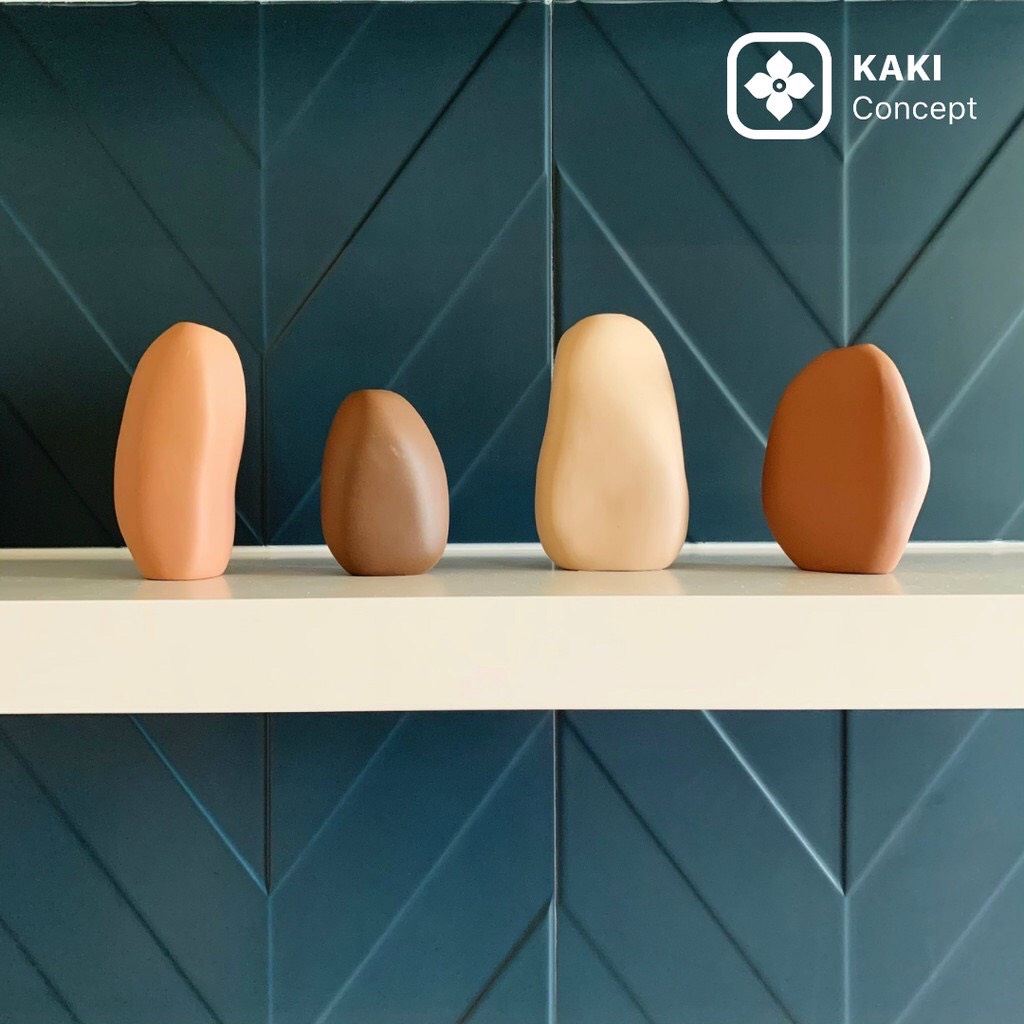 Bình hoa mini - Lọ hoa sứ đẹp KAKI Concept