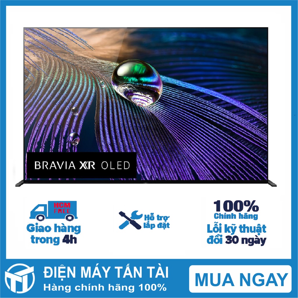 Android Tivi OLED Sony 4K 65 inch XR-65A90J Mới 2021 Remote thế hệ mới RMF-TX621P, có đèn nền, giao miễn phí HCM