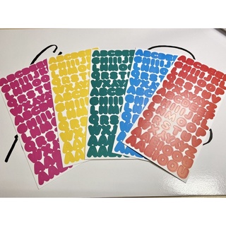 [CÓ SẴN] SET STICKERS CHỮ SỐ ALPHABET DAISO HÀN QUỐC
