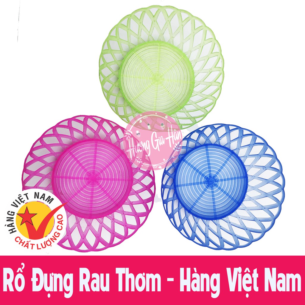 Rổ Đựng Rau Thơm - Hàng Việt Nam (Kích thước miệng 15cm x đáy 10,5cm)