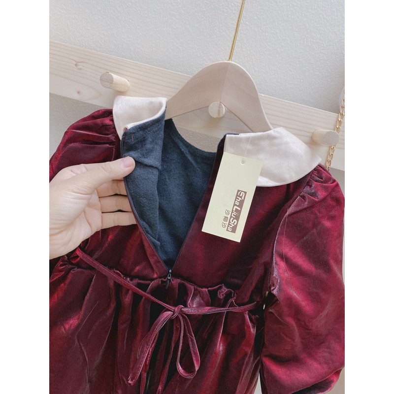 SALE ĐẦM NHŨ ĐỎ QUẢNG CHÂU HÀNG CAO CẤP CHO BÉ GÁI