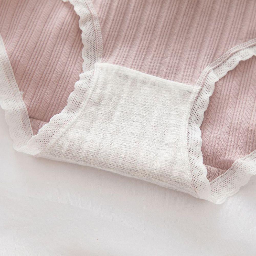 OCEANMAP Quần Lót Cotton Họa Tiết Thỏ Hoạt Hình Và Chữ In Cho Nữ