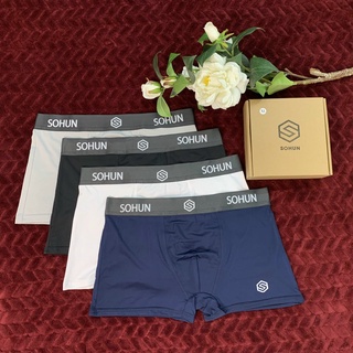 Combo hộp 4 chiếc quần sịp nam thun lạnh cao cấp/ Combo 4 quần lót nam chất liệu thoáng mát