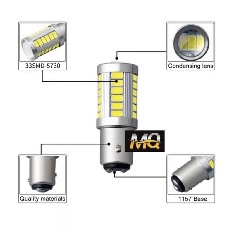 Đèn Led Hậu 33 Tim Led Bi Cầu Chớp Nháy