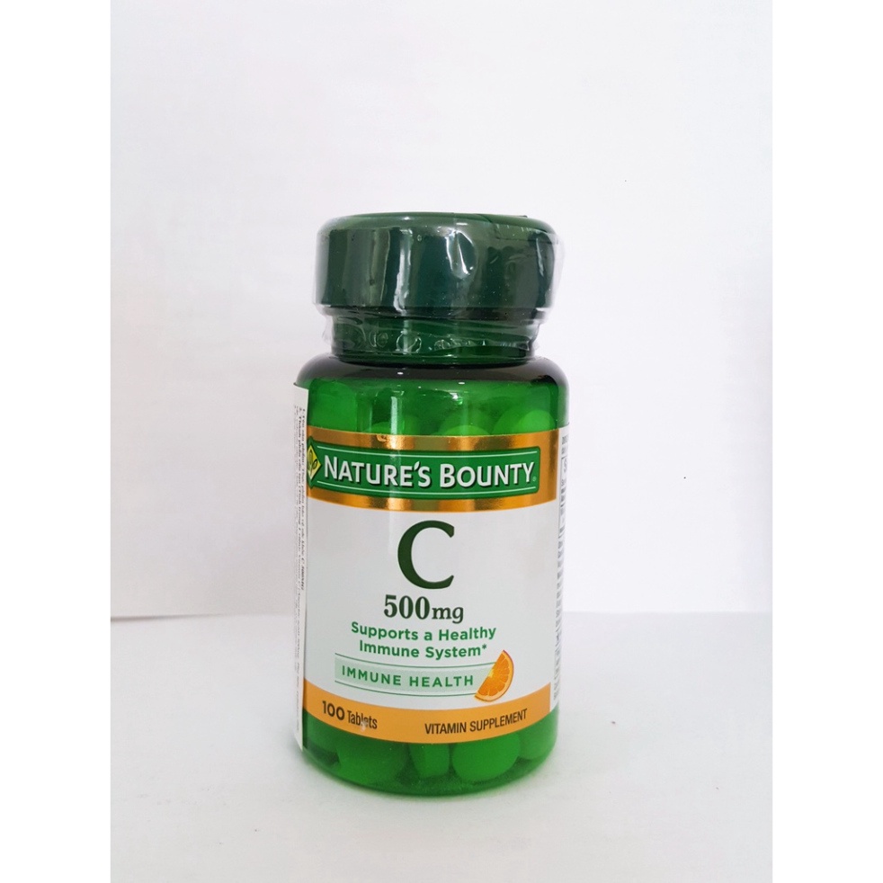 Viên Uống Bổ Sung Vitamin C 500mg Giúp Tăng Đề Kháng, Nâng Cao Sức Khỏe  Nature's Bounty Immune Health Hộp 100 Viên