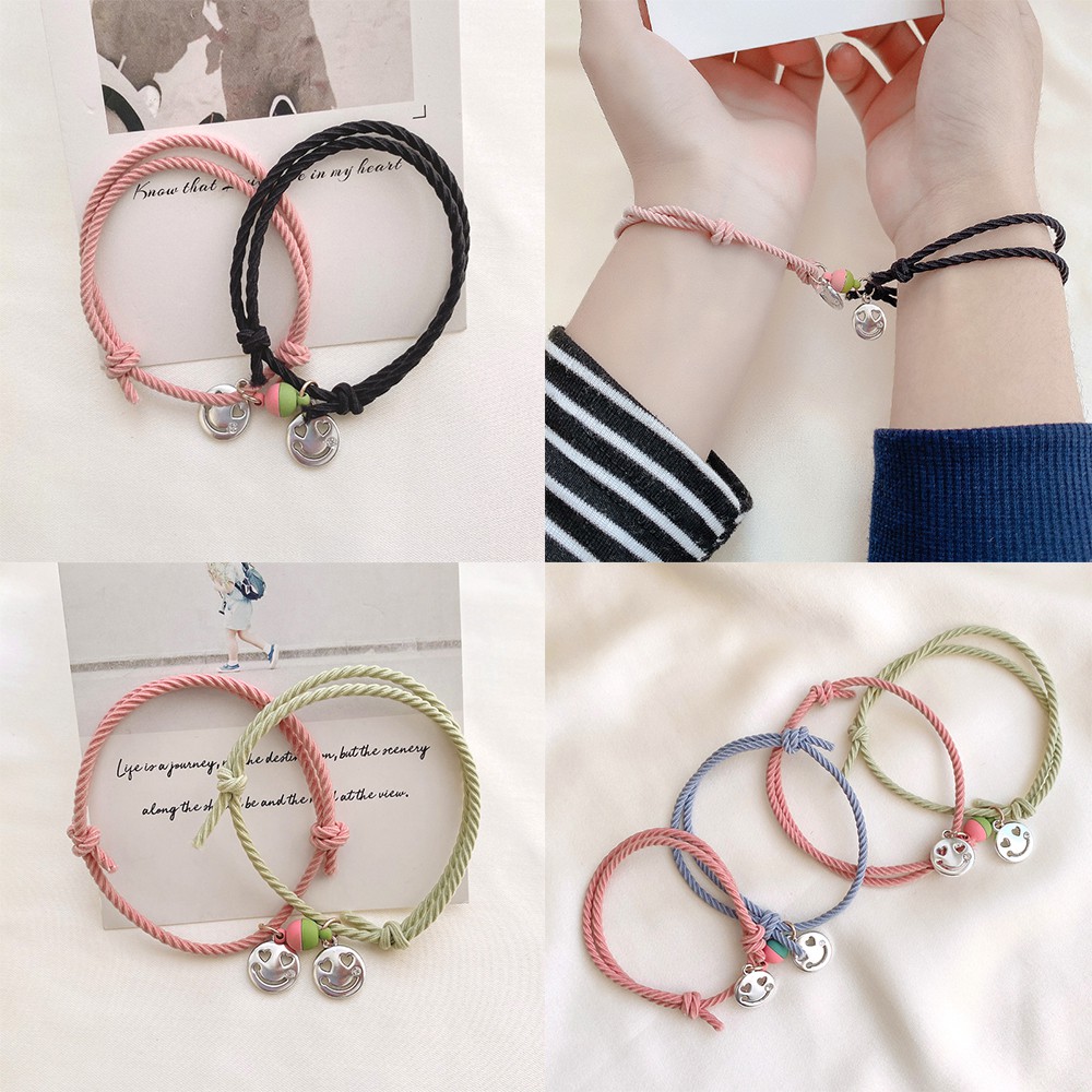 [Mã FAMAYFA giảm 10K đơn 50K] Vòng Tay Co Giãn Từ Tính Nhiều Màu Tùy Chọn Dễ Thương Phong Cách Hàn Quốc Cho Cặp Đôi