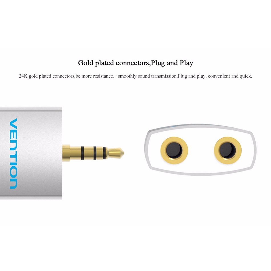 Vention 3.5mm Audio Splitter Connector 1 Male to 2 Female Adapter