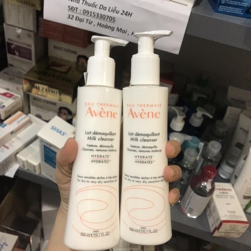 Sữa rửa mặt cho da khô nhạy cảm Avene Gentle Milk Cleanser 200ml