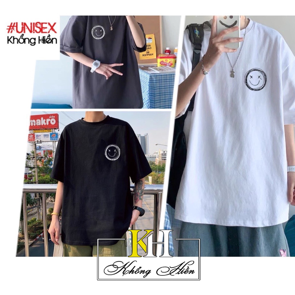 Áo Phông From Rộng Unisex Nam Nữ Giá Xưởng Mẫu Mới - Logo Cuoi Trong