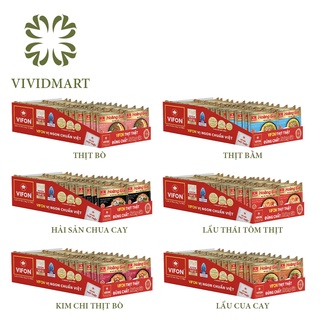 THÙNG18GÓI-VIFON- Mì Hoàng Gia 6vị: Hoành thánh, Lẩu thái tôm thịt, Kim chi thịt bò, Thịt bằm, Thịt bò, Hải sản chua cay