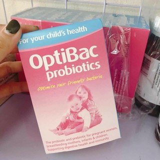 Men Optibac hồng cho bé