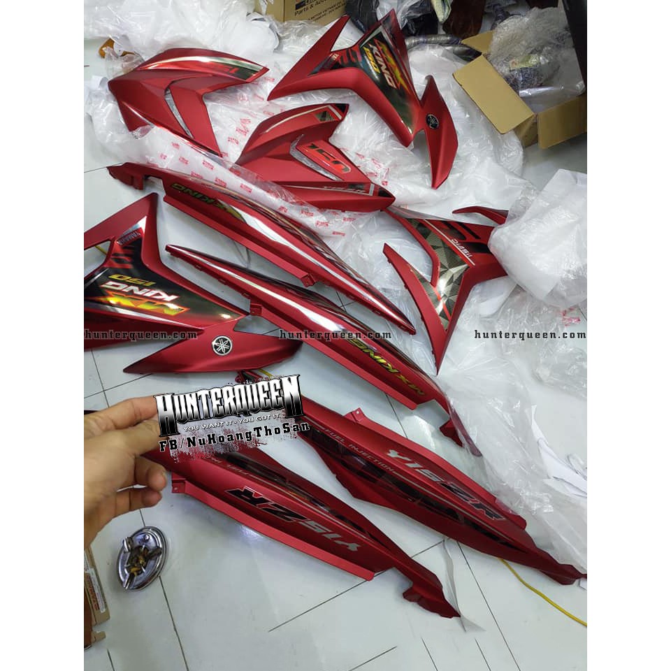 Tem Exciter 150, MX king. Xe đỏ nhám. Chỉnh sửa theo yêu cầu. Sắc nét, bền màu