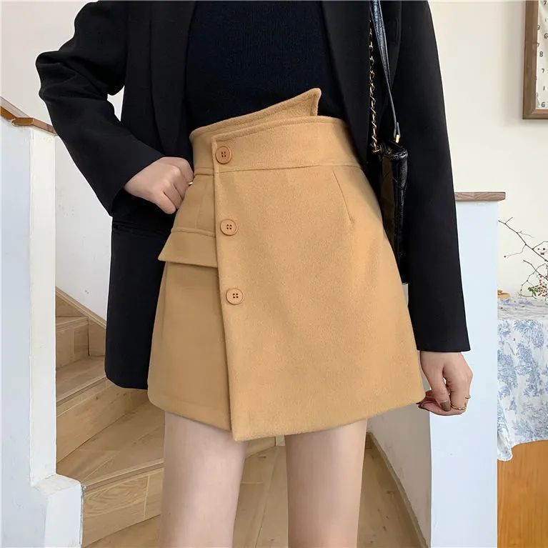 COZOK Chân Váy Lưng Cao Dáng Ôm Phong Cách Thời Trang Hàn Quốc