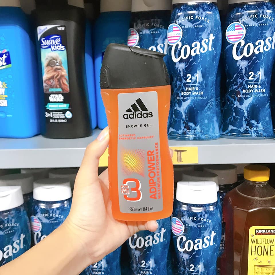 Sữa Tắm Gội Adidas 3 in 1 250ml - Nam Nữ Đều Dùng Được