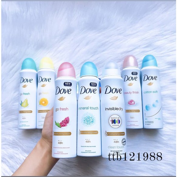 Xịt Khử Mùi Dove Go Fesh 150ml