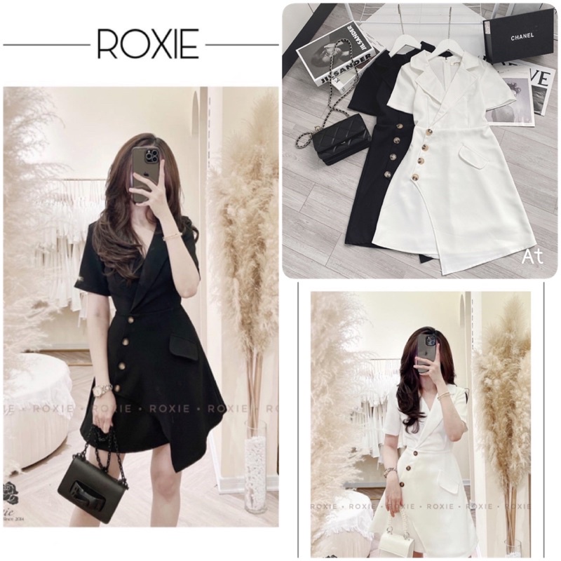 VÁY CỔ VEST VẠT LỆCH